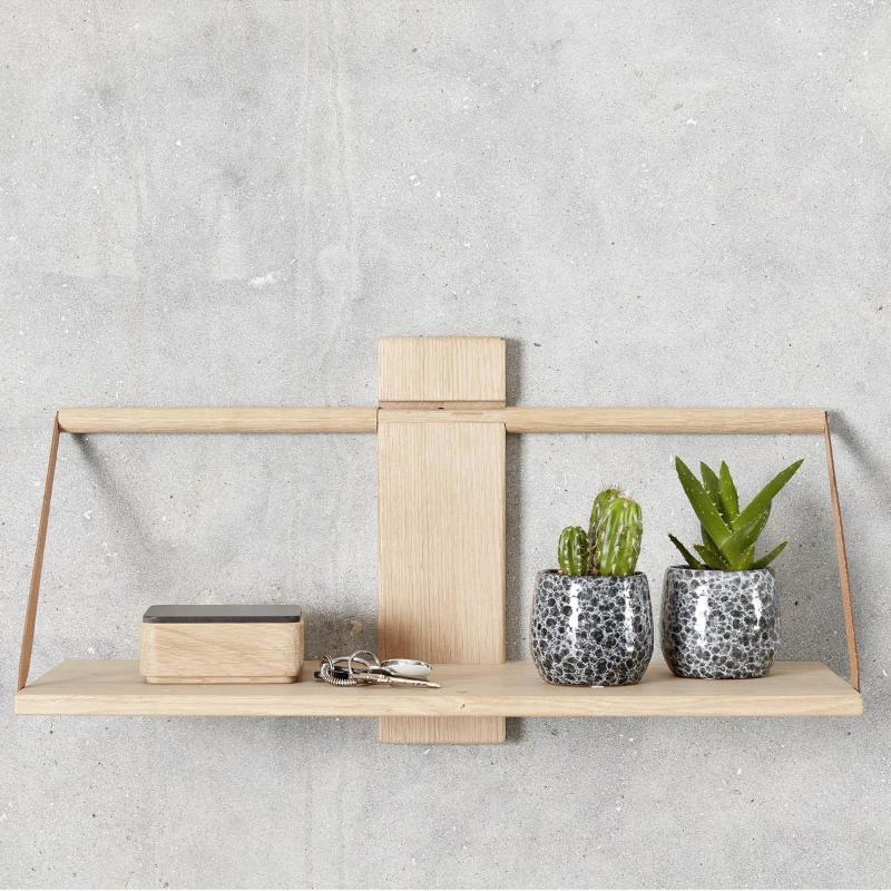 Wood wall hylle 24x18x30 cm natur