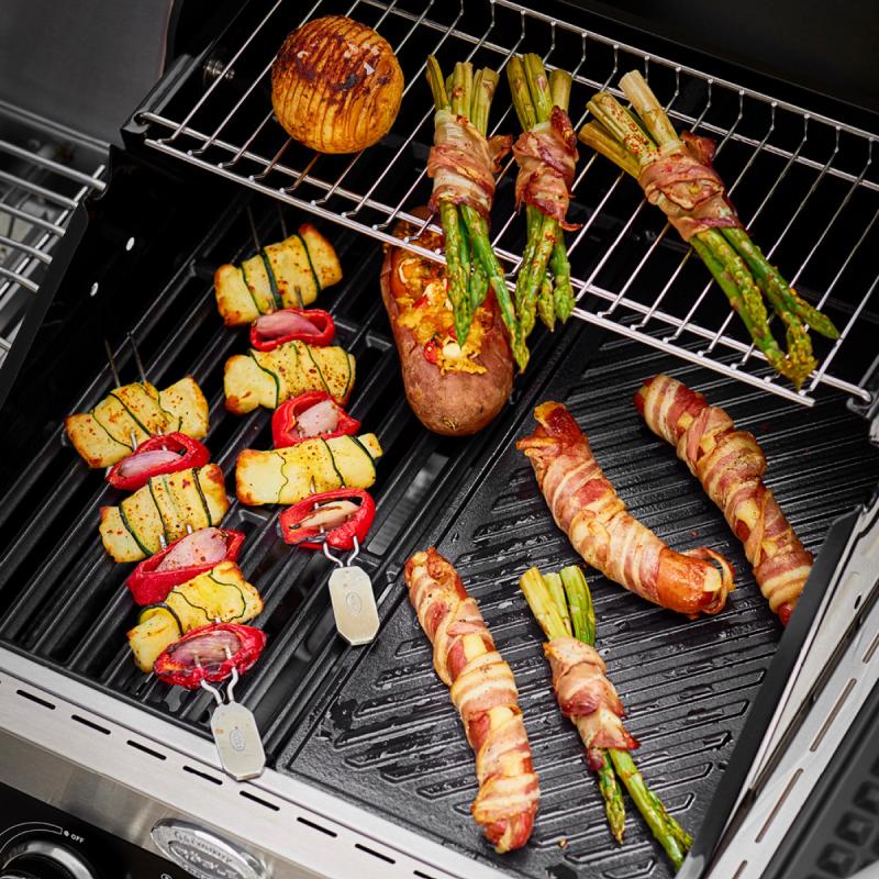 Grillspyd m/ stativ 6 stk 18/10 stål