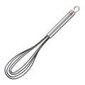 Visp flat 27 cm stål/silikon