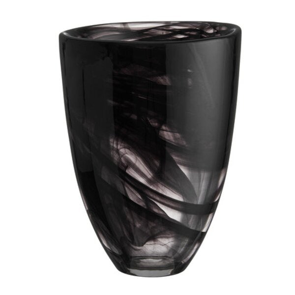 Contrast vase 20 cm svart/svart