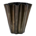 Flood vase 12,5 cm antikk brun