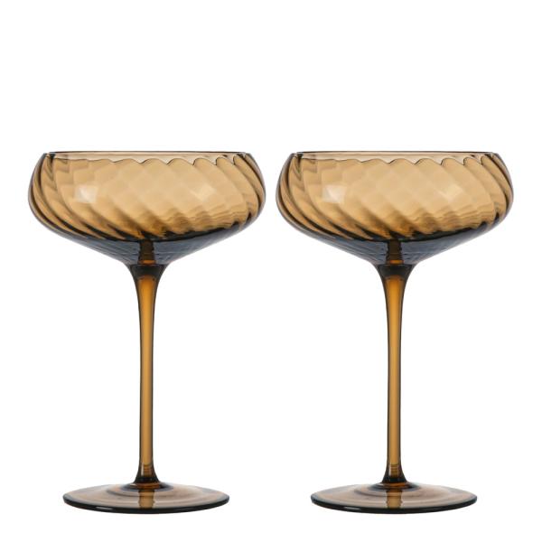 Opacity champagneglass 30 cl 2 stk brun