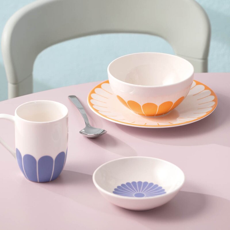 Fleur soleil frokostbolle 14 cm 43 cl gul
