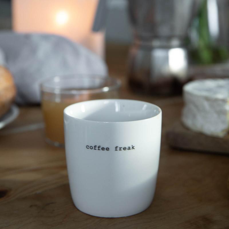 Krus mini coffee freak 10 cl hvit