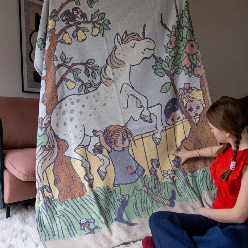 Pippi pledd 140x170 cm pæreslang