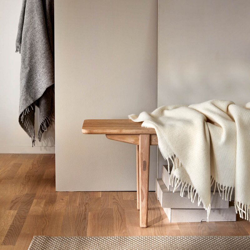 Falketind ullpledd 120x180 cm offwhite