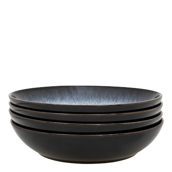 Halo pastaskål 4 stk blå/svart