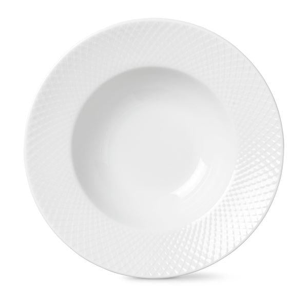 Rhombe dyp tallerken 24,5 cm hvit