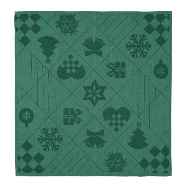 Natale juleserviett i stoff 45x45 cm grønn