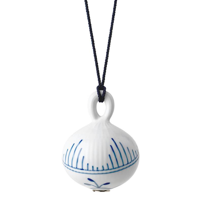 Blå Mega Riflet julekule 9,5 cm deco 2