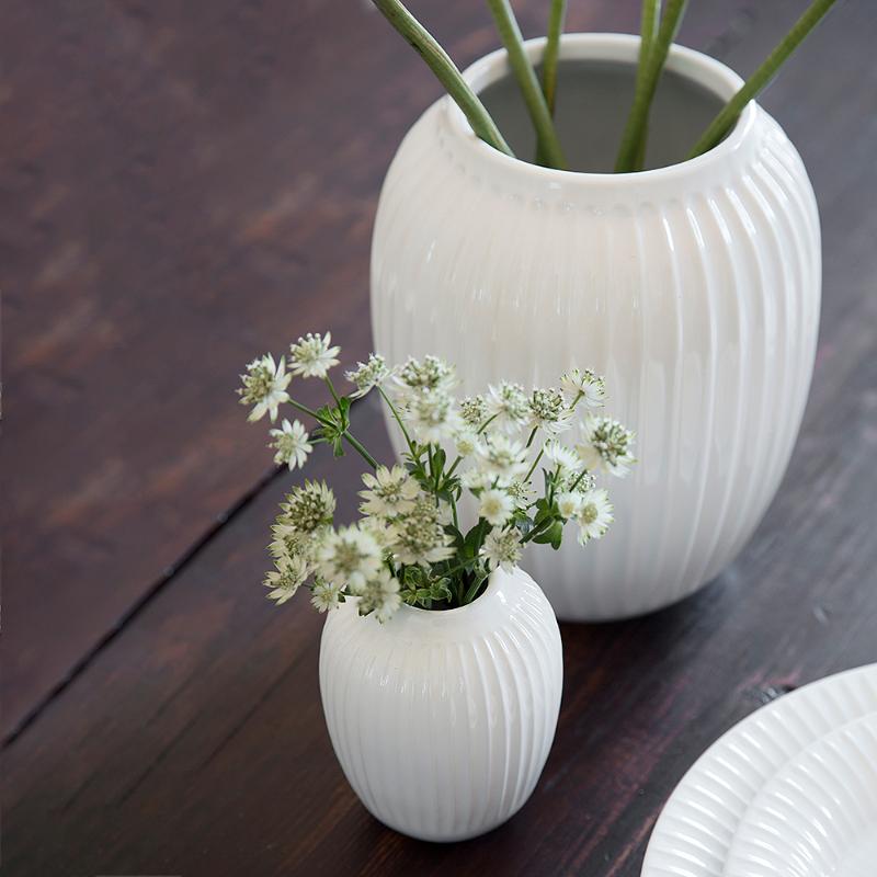 Hammershøi vase 10 cm hvit