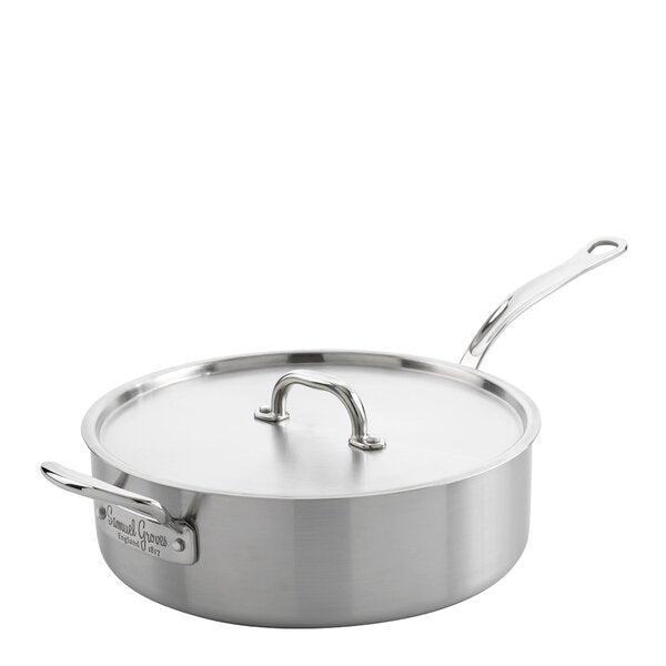 Sautépanne med lokk 26 cm 3,5L rustfritt stål