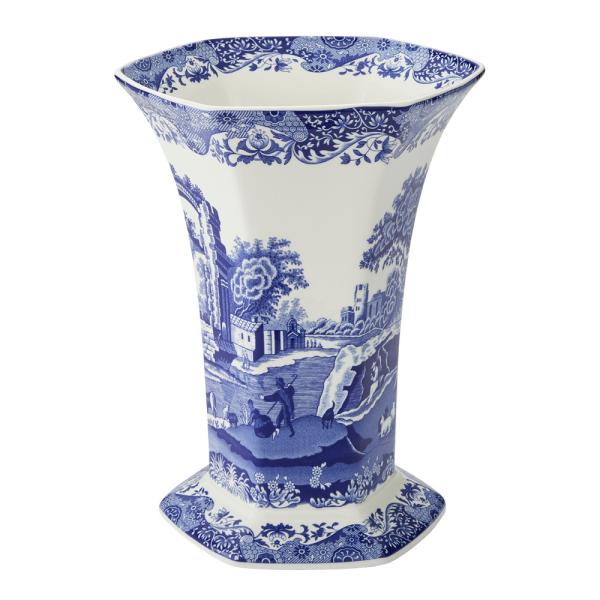 Blue Italian vase 27 cm blå/hvit