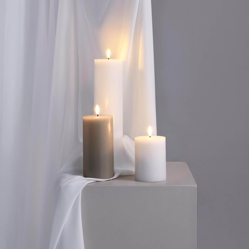 Kubbelys LED 7,4x10 cm silk hvit