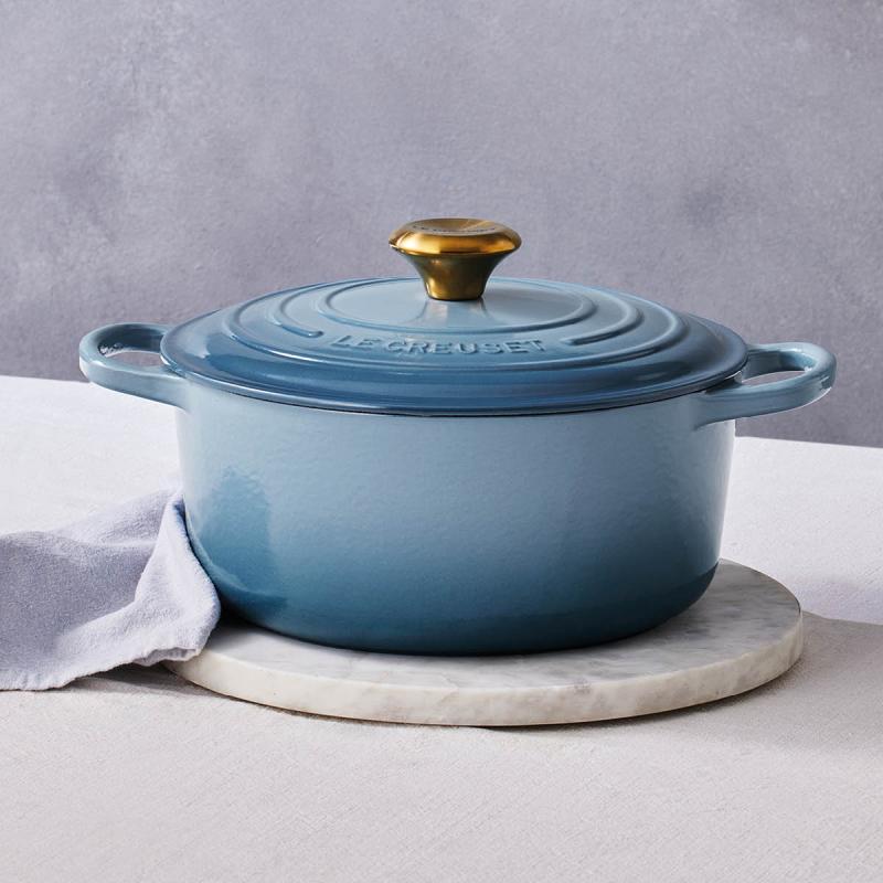 Signature rund gryte 4,2L chambray/gull
