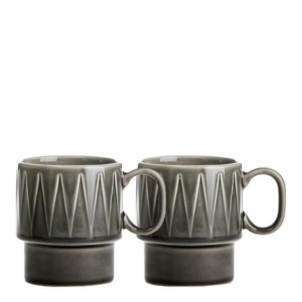 Coffee & More kaffekopp 25 cl 2 stk grå