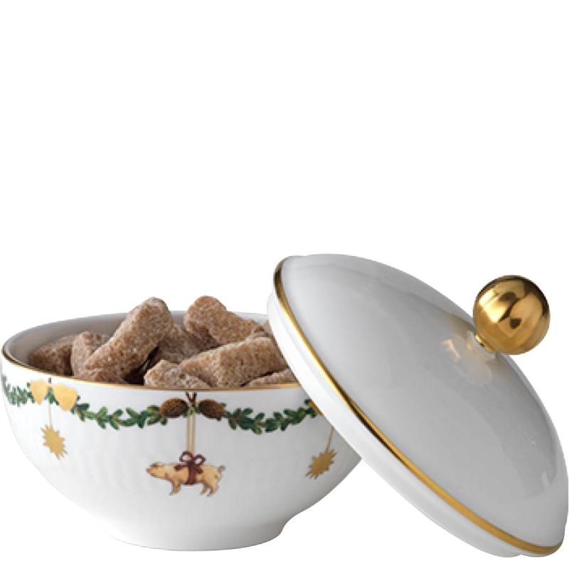 Stjerne Riflet Jul sukkerskål 15 cl