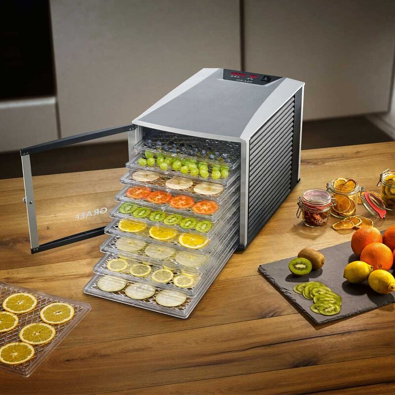 Dehydrator DA510 10 plater stål/svart