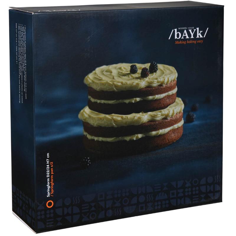 bAYk springform 2 stk 22/24 cm mørk grå