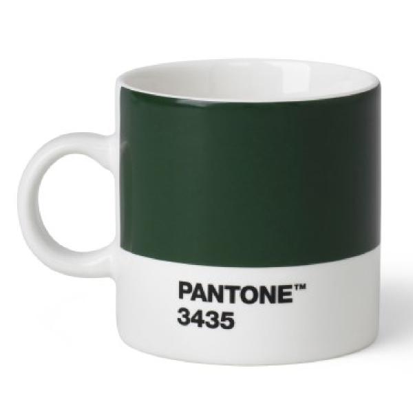 PANTONE espressokopp med hank 12 cl mørk grønn