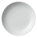 Hvit Riflet dyp tallerken 25 cm
