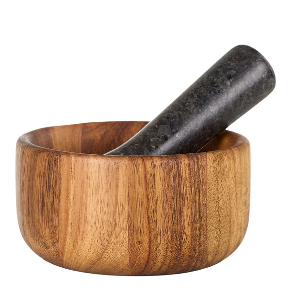 Taru morter 13 cm med pistill natur/granit