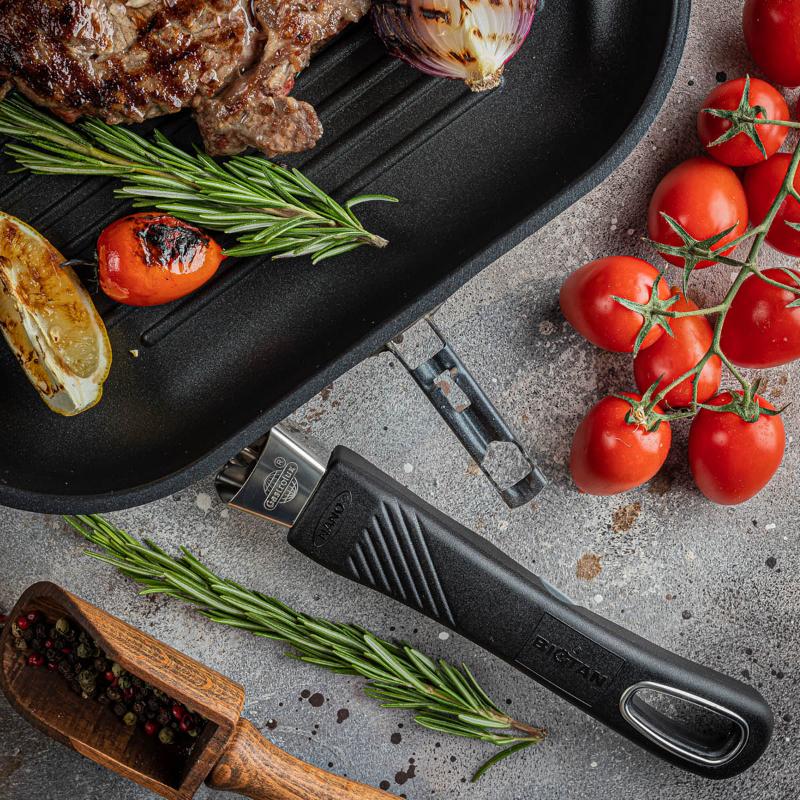 Grillpanne m/avtagbart håndtak 28 cm