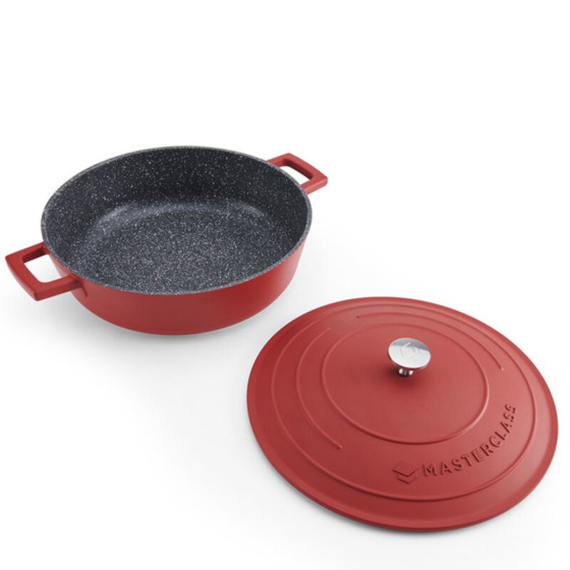 Cast Aluminium lav gryte 4L 29 cm rød