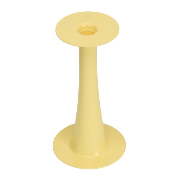 Trumpet vase/lysestake 24 cm gul