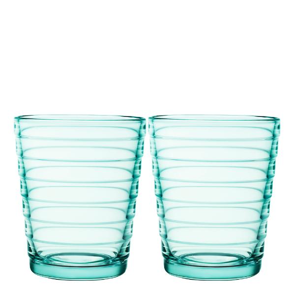 Aino Aalto glass 22 cl 2 stk vanngrønn