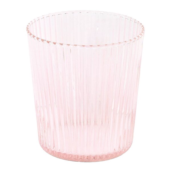 Ribbed Elegance glass Pink 25 cl rosa