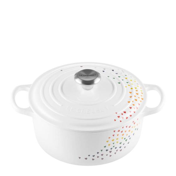 Signature støpejernsgryte rund 24 cm 4,2L loving white