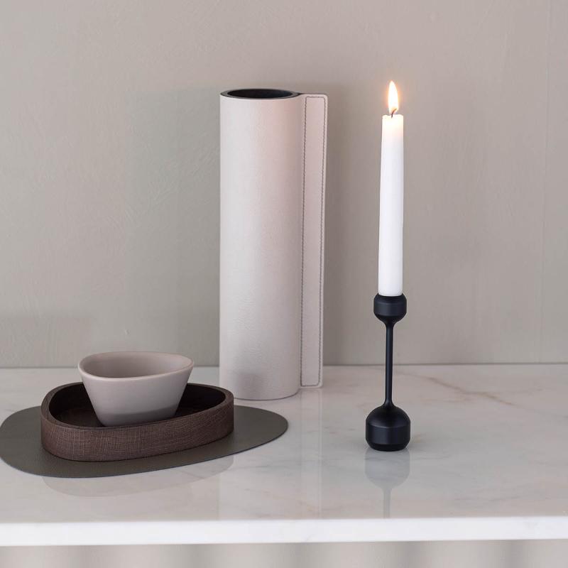 Silhouette lysestake 14,5 cm svart
