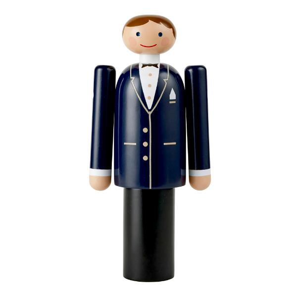 Groom 18 cm blå/svart/hvit