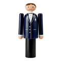 Groom 18 cm blå/svart/hvit