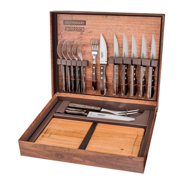 Churassco BBQ sett 15 deler cutelaria 55169 mørk brun