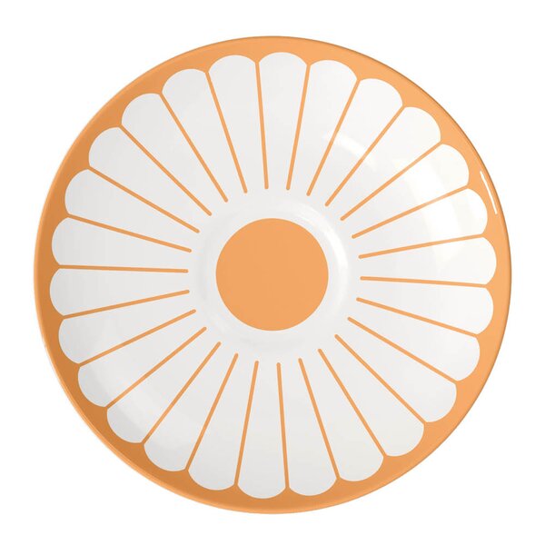 Fleur soleil fat til kaffekopp 14,8 cm hvit/gul