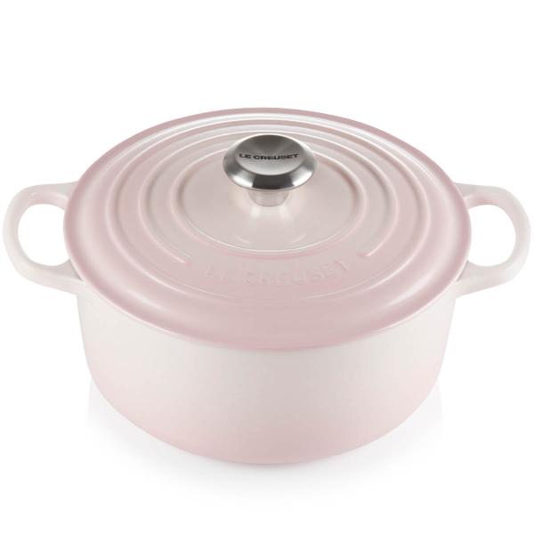 Signature støpejernsgryte rund 24 cm 4,2L shell pink