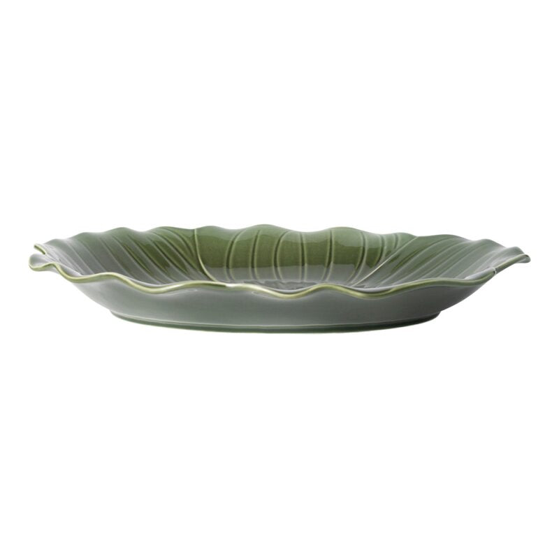 Flora serveringsfat 43x34 cm grønn
