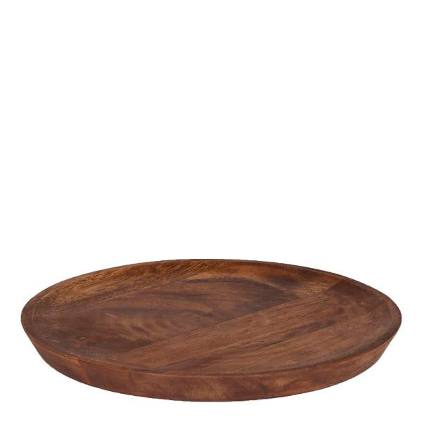Tallerken 22 cm akasietre valnøttfarge