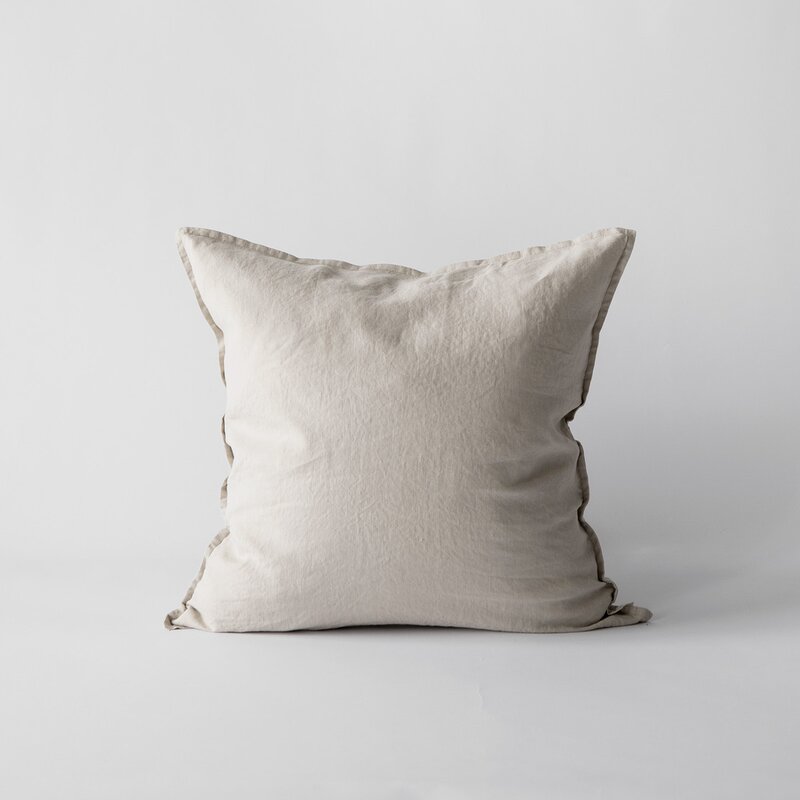 Putetrekk lin 50x50 cm warm grey