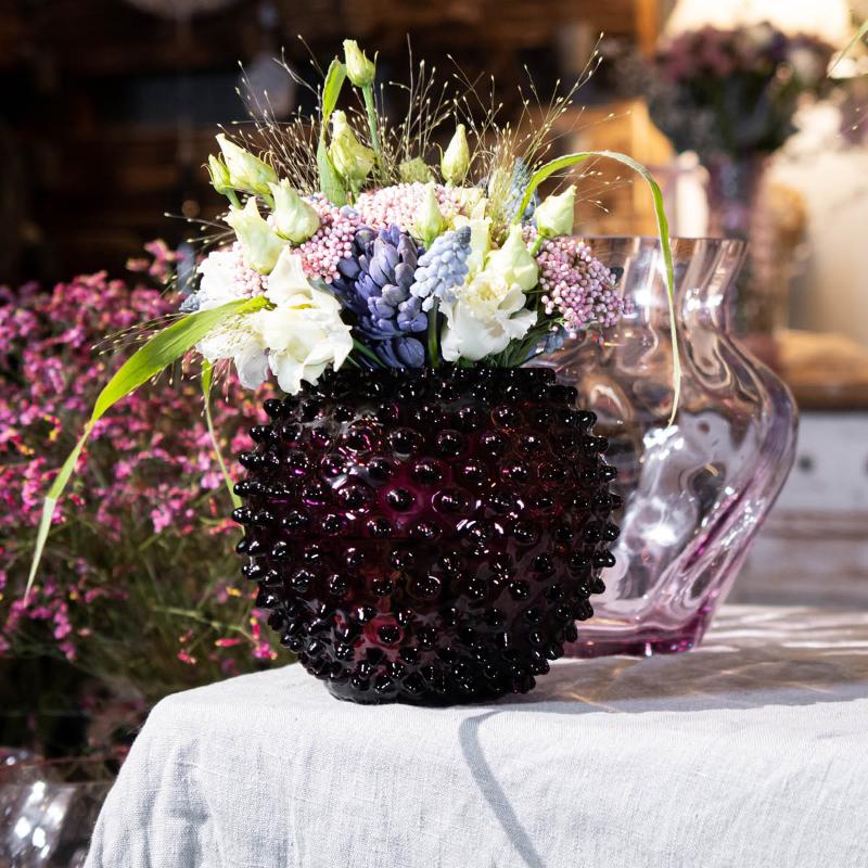 Hobnail vase 18 cm underl violet