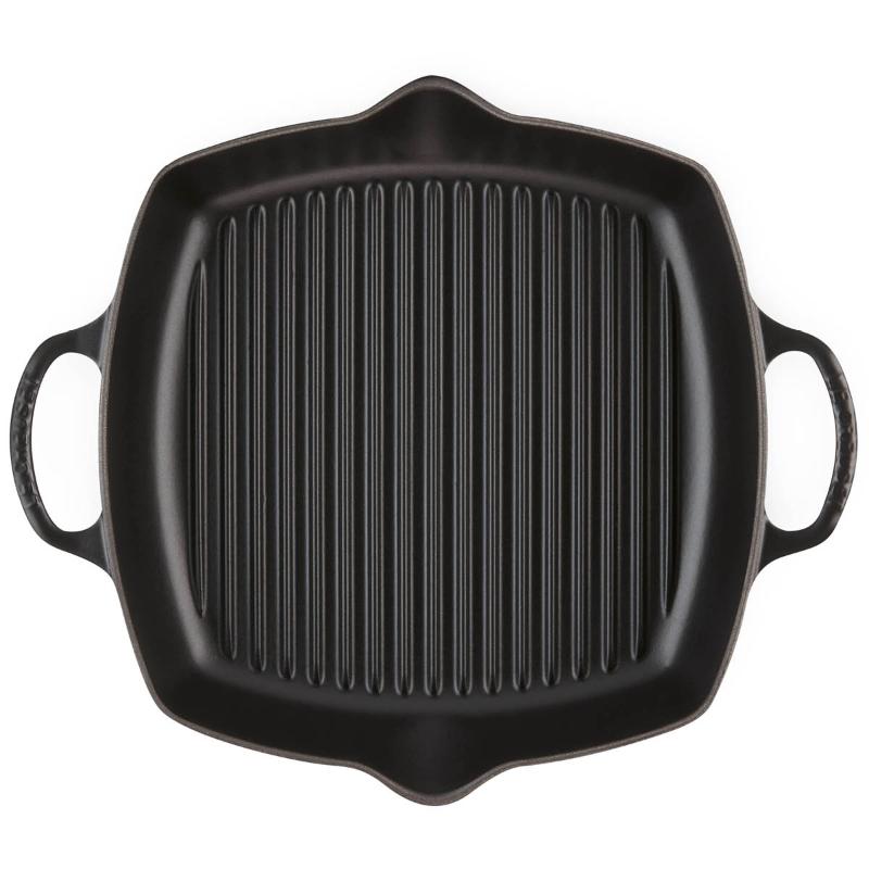 Dyp grillpanne støpejern 30 cm black