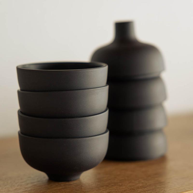 Sand Secrets skål 8 cm black clay