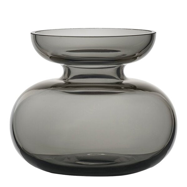 Inu vase 11x9 cm smoked grey
