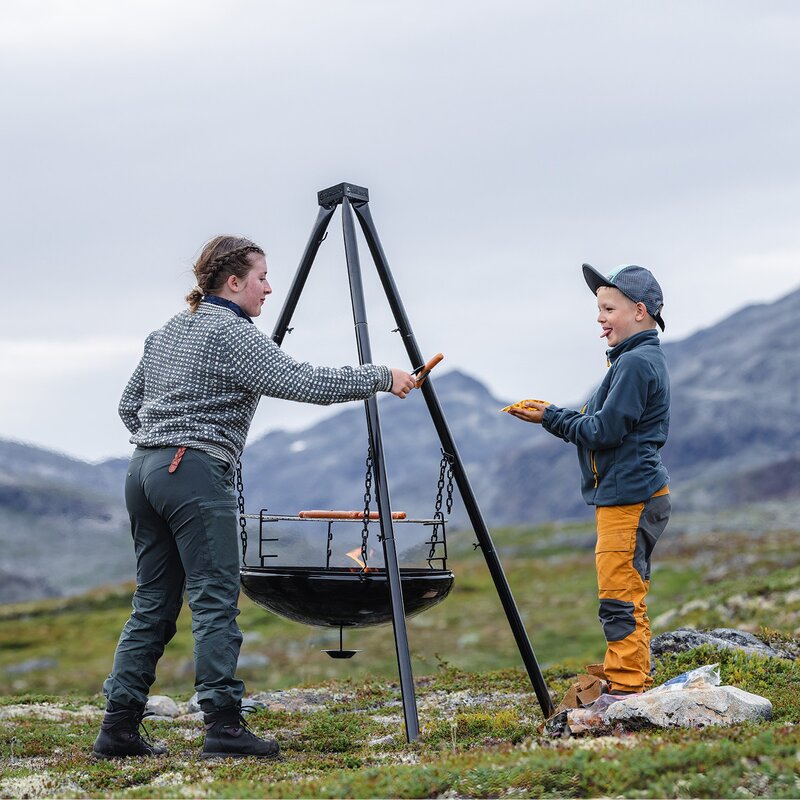 Bålpanne med stativ