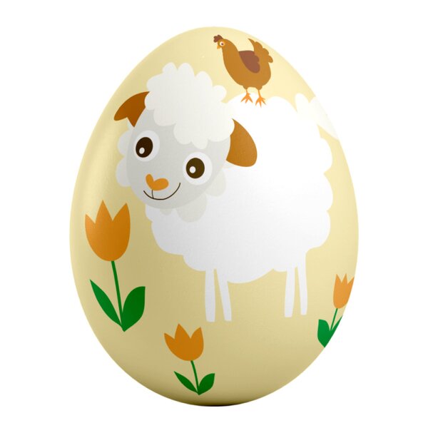 Påskeegg 10x15 cm Lam gul