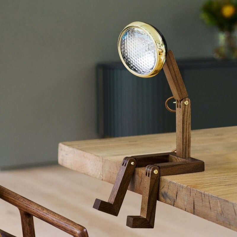 Lampe 39 cm matt svart