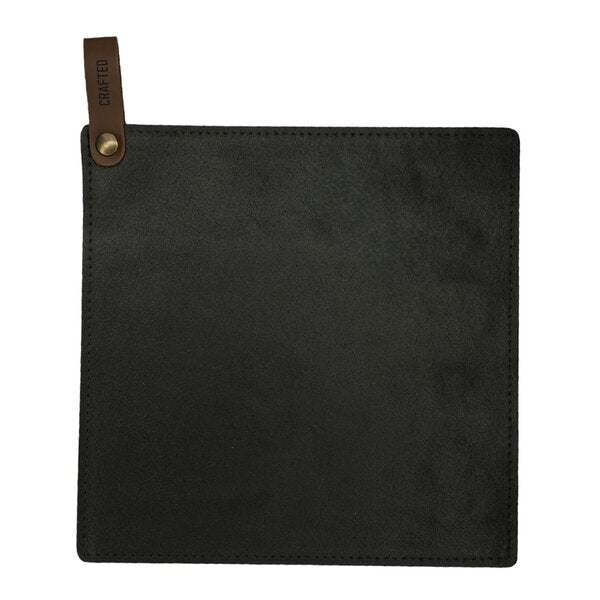 Leather gryteklut 21x21 cm svart