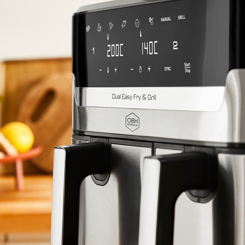 Dual Easy Fry & Grill airfryer 5,2/3,1L silver